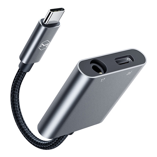맥도도)USB C to 3.5mm 오디오 AUX + C타입 충전 듀얼 젠더(CA-7540)