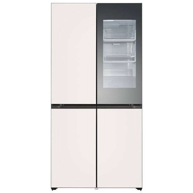 [LG전자]DIOS 오브제컬렉션 노크온 빌트인 냉장고 글래스 베이지+베이지 610L M623GBB352