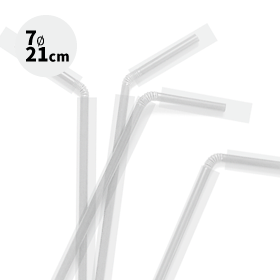 개별포장 자바라 스트로우 투명 (7mm x 21cm) (10,000개입)