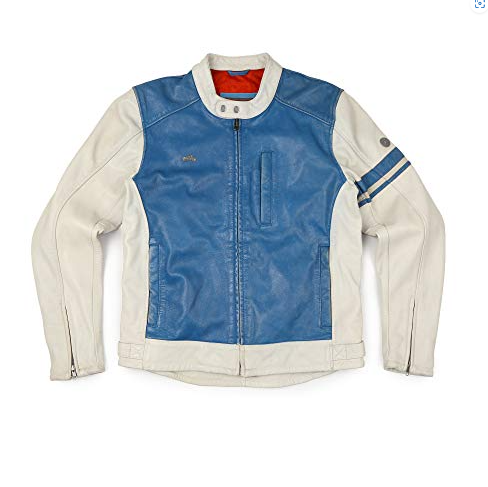 RE 65 블루 가죽 재킷