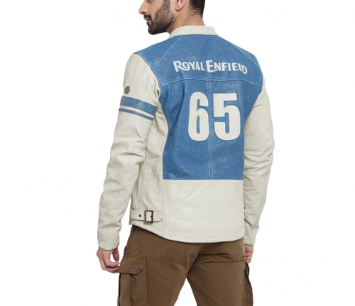 RE 65 블루 가죽 재킷